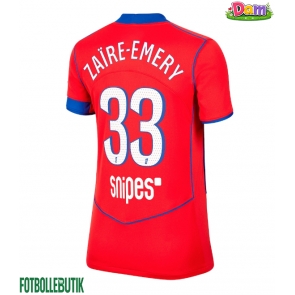 Paris Saint-Germain Warren Zaire-Emery #33 Tredje Tröja Kvinnor 2025-26 Kortärmad